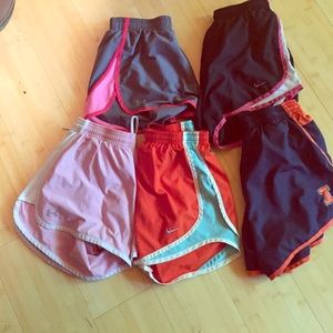 Under Armor and Nike athletic shorts