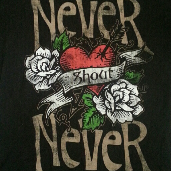 Hot Topic Black Never Shout Never Band T-shirt