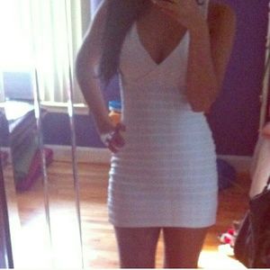 White bandage dress