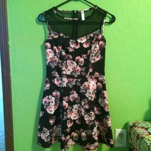 Black and Pink Floral Dress