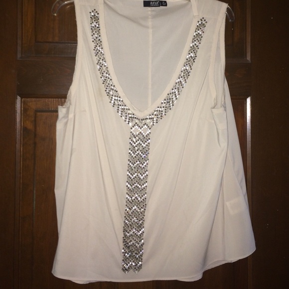 a.n.a Tops - Beaded tank top