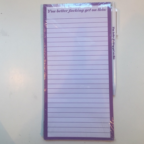 "You better fucking get on this" notepad