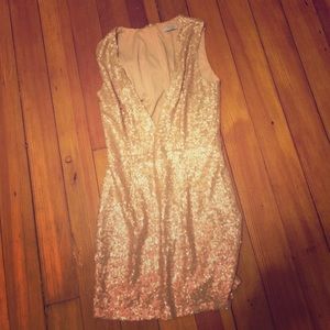 Nude Sequined Party Dress! New Years Perfection!