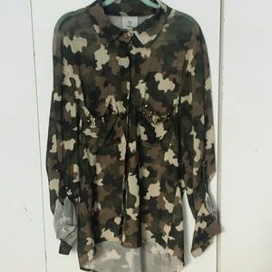 Camo Button Down Shirt