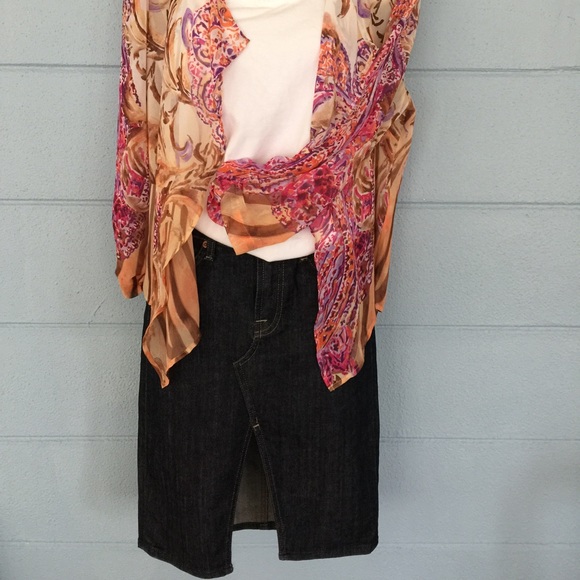 7 for all man kind denim skirt size 26 - Picture 2 of 3