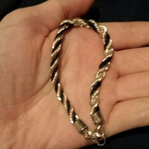 Bogo Silver and black bracelet bundable