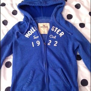 Blue Hollister Zip Up
