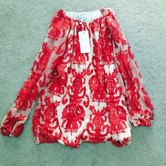 Three Floor Dress Red Lace
