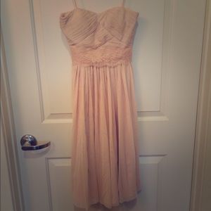 BHLDN Cordelia dress in Blush. Original belt