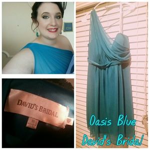 Davids Bridal One shoulder bridesmaid dress Oasis