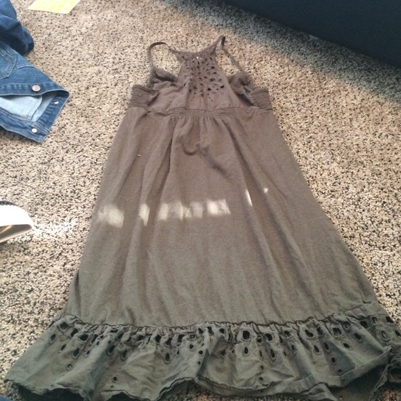 Army green sun dress - Picture 2 of 3