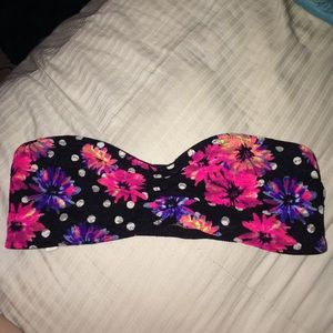 PINK floral bandeau
