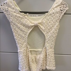 Crotchet peplum top