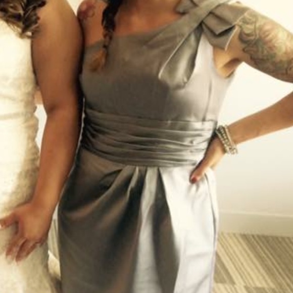 silver bridesmaid dress - Picture 2 of 2