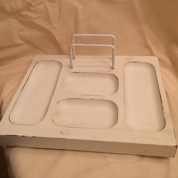 Antiqued Men's valet tray jewelry holder. Vintage