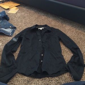 Banana republic black buttoned down blouse