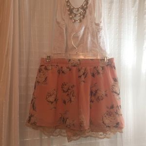 Flowy flower shorts
