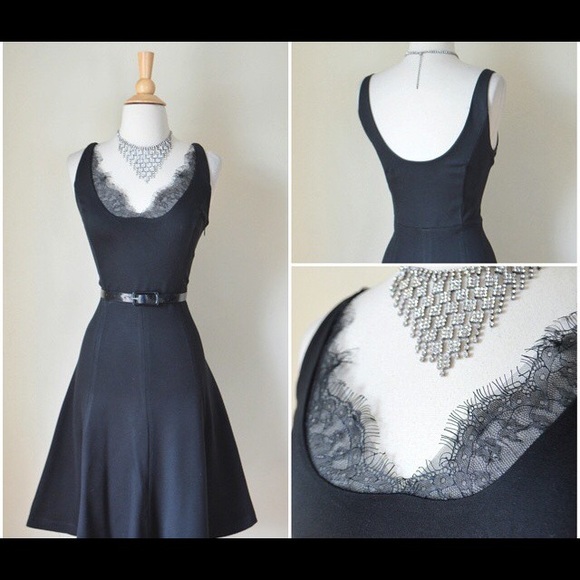 ✨NEW✨ Altuzarra Vintage Black Lace-Detailed Dress