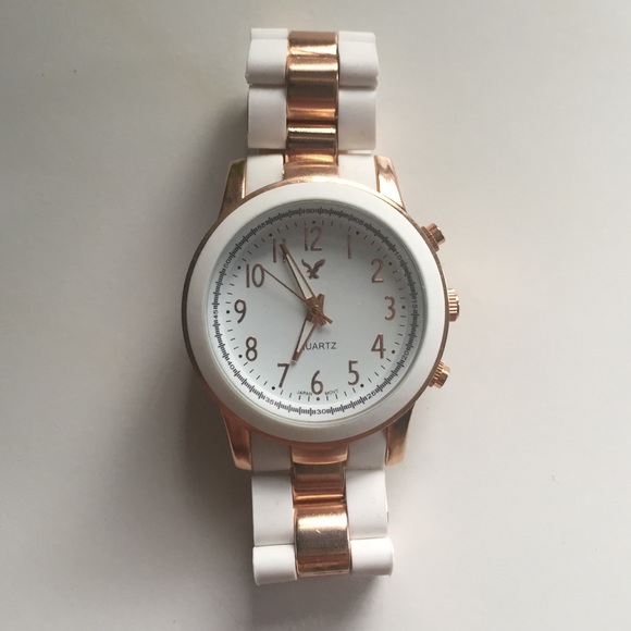 American Eagle Outfitters Accessories - NWOT Rose Gold & White AE Watch