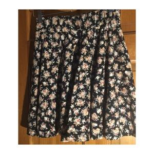 High waisted floral skirt