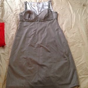 ECI Women's Grey Dress with Beading