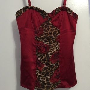 Express- Blood Red Roses Top