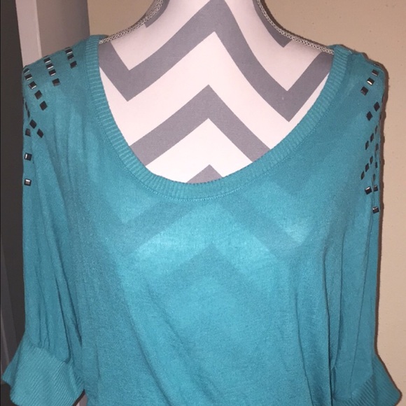 Blue studded shirt