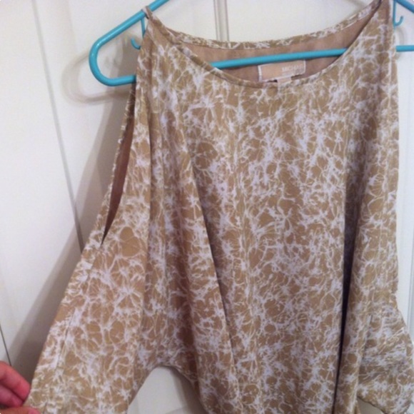 Michael Kors tan and white dress