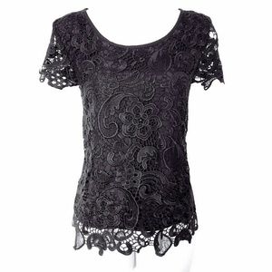 NWT Crochet Overlace Blouse