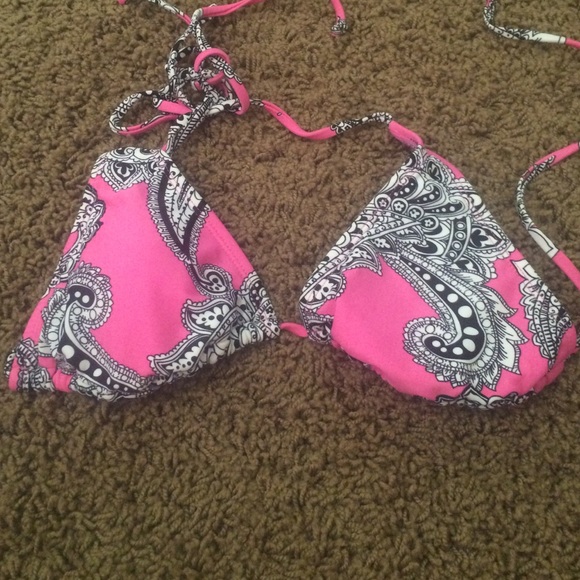 Pink Paisley Swimsuit Top