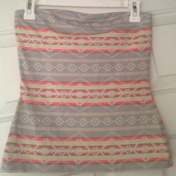 Aztec Strapless Top
