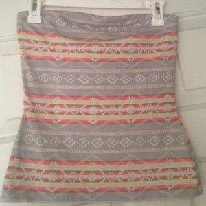 Aztec Strapless Top