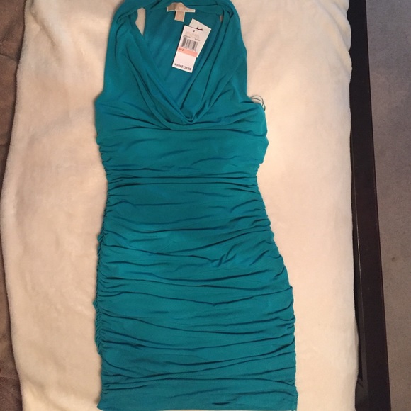 Michael Kors teal cocktail dress