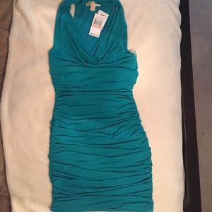 Michael Kors teal cocktail dress