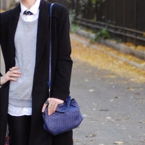 Vintage Bags - Vintage blue leather shoulder bag / clutch Vintage Bags - Vintage blue leather shoulder bag / clutch