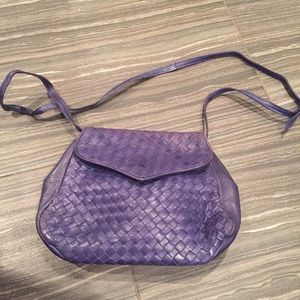 Vintage Bags - Vintage blue leather shoulder bag / clutch Vintage Bags - Vintage blue leather shoulder bag / clutch