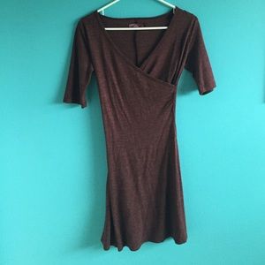 cross over red dress