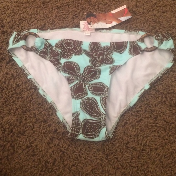 Blue Floral Swimsuit Bottom