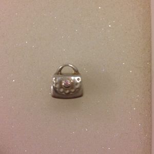 Authentic Pandora Purse Charm with pink CZ