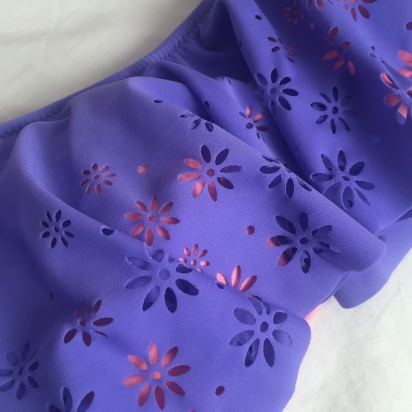 PINK Flounce Swim Top - Picture 2 of 3