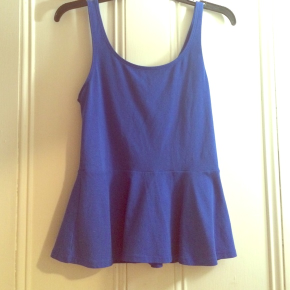 Royal Blue Peplum Top