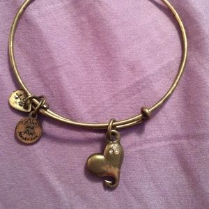 Alex and Ani heart charm bracelet