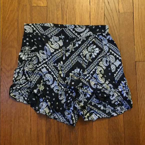 LF Navy Blue & White Soft Shorts