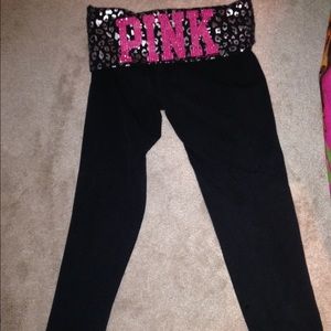 Victoria's Secret pink straight leg yoga pants