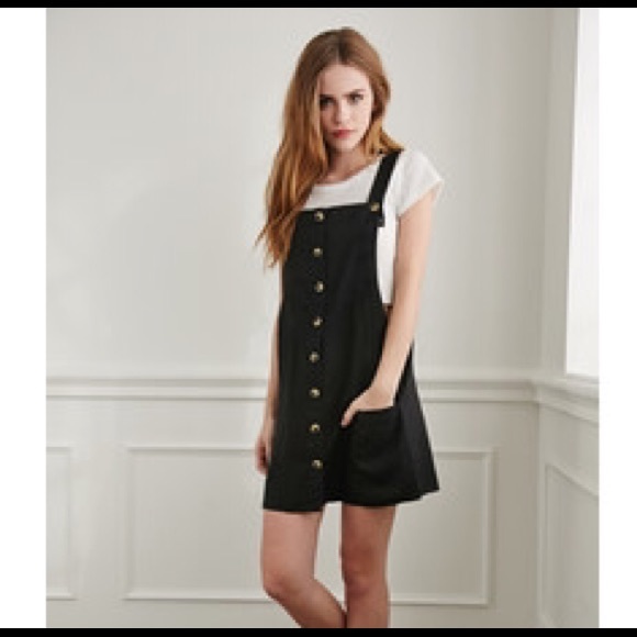 NWT Forever21 Black overall dress