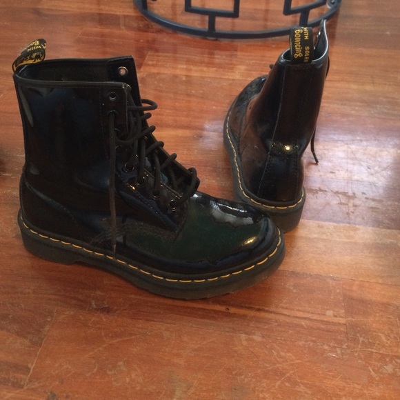 Black glossy doc martins