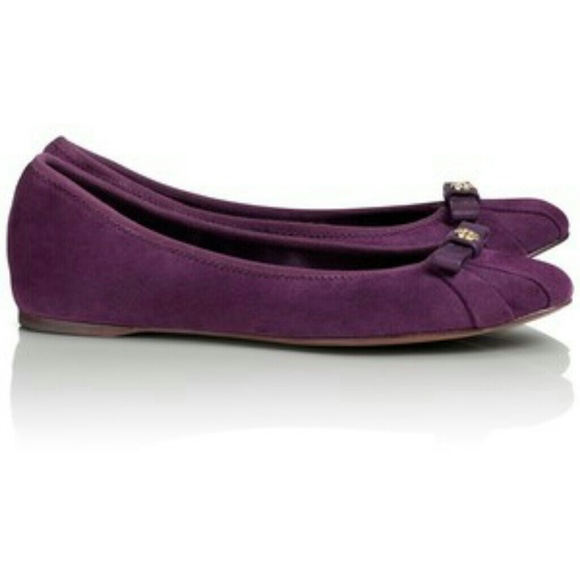 Tory Burch deep purple flats