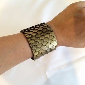 Club Monaco Dark gold fish scale cuff