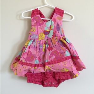 Jelly the Pug dress. With diaper cover.