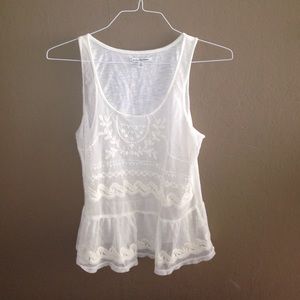 NWOT Lace Peplum Tank Top!
